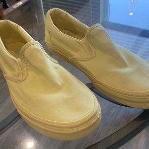 yellow unisex vans (slip ons)
